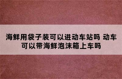 海鲜用袋子装可以进动车站吗 动车可以带海鲜泡沫箱上车吗